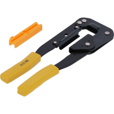 Pince à sortir les fils SK-214, sertisseuse pour câble plat, acier à haute teneur en carbone, avec porte-matrice (1/5)