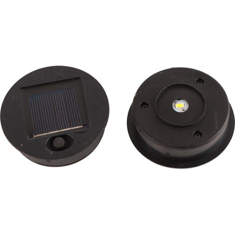 Couvercle Supérieur de Lumière Solaire de Remplacement - Kit 2 Pièces avec LED, ABS, 600mAh, Autonomie 10h - DIY pour Lanternes Solaires