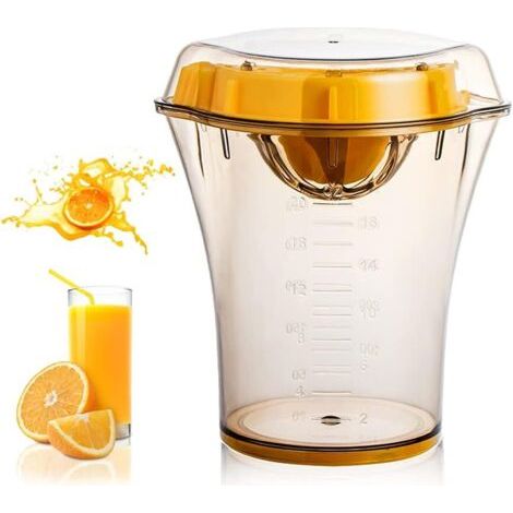 Presse Citron, Presse Agrumes Manuel 2 en 1 de Grande Capacité, Récipient 600ml avec Repères de Mesure (1/5)