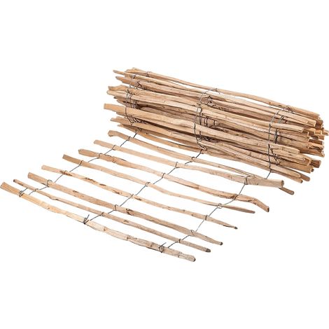 Clôture de jardin, noisetier naturel, longueur 500 cm, hauteur 120 cm, hauteur des piquets 7-9 cm, design modulaire (1/5)