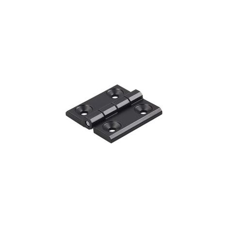 40 bisagras para armarios, bisagras de aluminio negro, bisagras con rodamientos de bolas, orificios planos para bisagras en mesas plegables, armarios y muebles - Crezuo