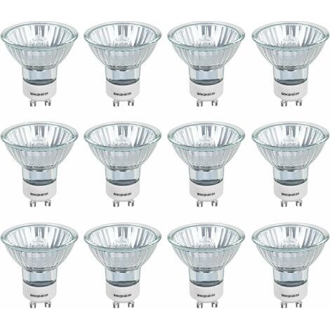 GU10 Ampoules Halogènes, Culot GU10,50W, 400lm, Blanc Chaud 2800K, 38° Faisceaux,Dimmable, Ampoules LED Spot avce Finition Verre