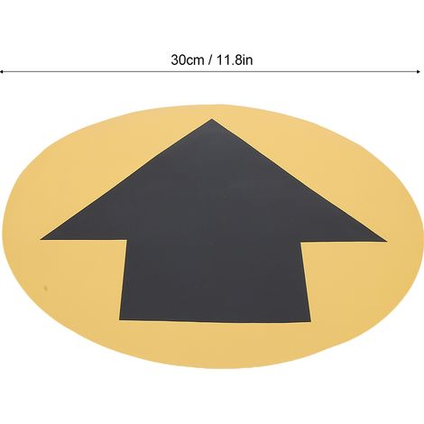 Lot de 5 autocollants de distance de sécurité au sol, signalétique de distanciation pour magasin, hôpital, adhésif antidérapant XG019 (1/5)