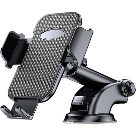 Supporto universale per telefono da auto per cruscotto e parabrezza con pulsante di rilascio e rotazione a 360° (1/5)