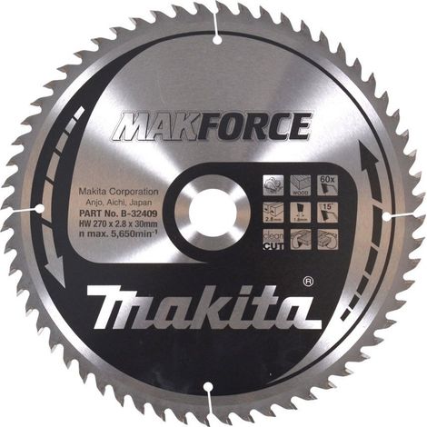 Makita Kreissägeblatt MAKFORCE 270/30 mm, 60 Zähne, 1,8 mm, Holz