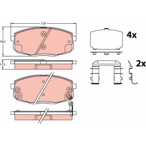 Vordere Bremsbeläge GDB3450 TRW (1/5)
