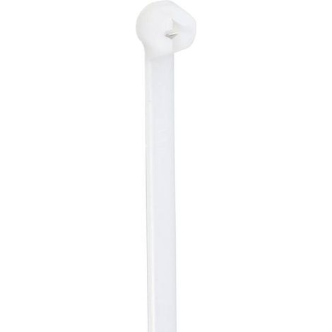 TRU COMPONENTS TC-12814148 Serre-câble 140 mm 3.6 mm naturel avec languette métallique, résiste aux