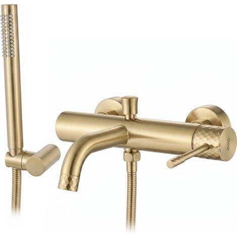 Robinet De Baignoire Rea Lungo Diamond Brush Gold (1/5)