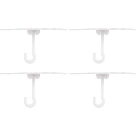 Crochet adhésif de plafond en plastique blanc Alasum pour (1/5)