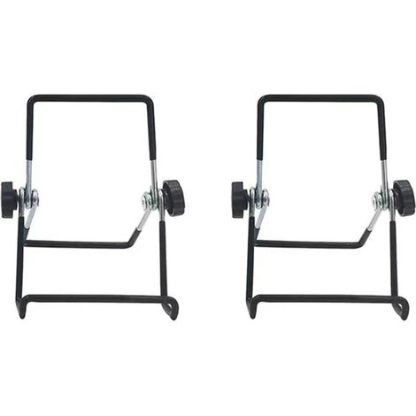 Support électronique pliable et réglable pour panneau solaire avec 2 supports de fixation, noir, 2 unités au total (1/5)