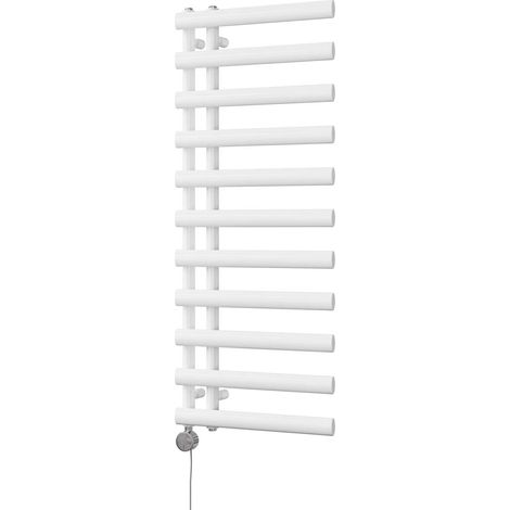 Elyan - White Electric Towel Rail H1238mm x W500mm 500w Thermostatic (1/3)