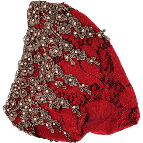 Foulard Turban Brodé Perles pour Femme, Style Bohème Rétro Marron (1/5)