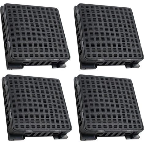 Pack de 4 filtres à charbon actif pour réfrigérateur Liebherr Fresh Air, remplace 7440021-00 [9096989, 988246001, 988246000, 9882429] - noir (1/5)