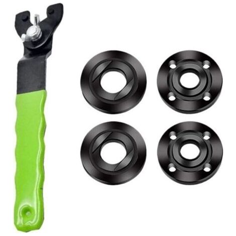 Écrou à bride pour meuleuse d'angle 5/8"-11 avec clé à molette et kit de tige de connexion d'arbre d'extension compatible avec Bosch, Dewalt, Makita, Ryobi et Black Decker (1/3)