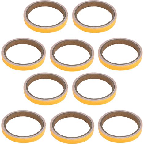 Lot de 10 rubans lumineux autocollants phosphorescents antidérapants pour scène, orange-jaune, 1,2 cm x 3 mètres (1/5)