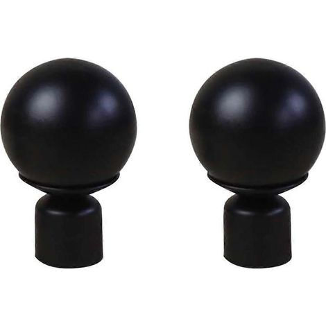 stuks zwarte gordijnroede-uiteinden, decoratieve raamgordijnroedekoppen, diameter 28 mm (1/5)