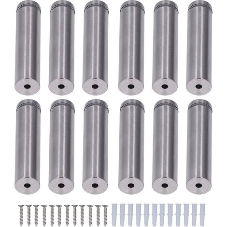 12 Vis de Montage en Acier Inoxydable 19x80mm pour Cadres Acryliques, Kit de Fixation pour Panneaux Publicitaires (1/5)