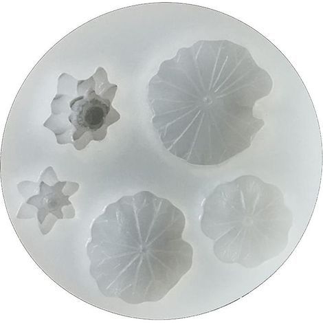 CREA Silikonform für Lotusblätter und Blütenblätter, Fischflaschen-Epoxidharz-Gussform, Kristall-Epoxidharz (1/5)