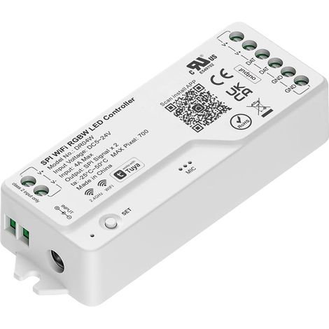 Contrôleur de couleur RGBW SPI WiFi + Bluetooth DR04W UL Graffiti avec effets lumineux personnalisables