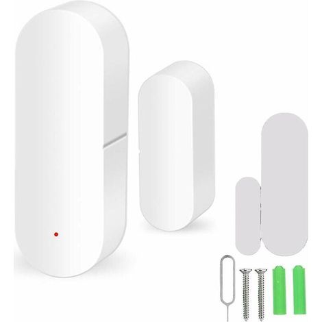 (blanc) Capteur De Porte Et De Fentre, Dtecteur De Porte Et De Fentre Wifi Intelligent Prenant En Charge Le Capteur De Porte Magntique Sans Fil C (1/5)