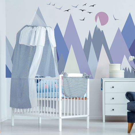 Stickers enfant montagnes scandinaves solanka 50 x 75 cm (1/5)