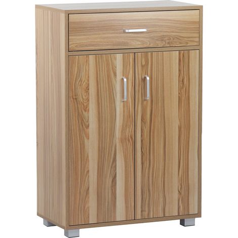 Mobile multiuso 2 ante e 1 cassetto 63x95 cm legno naturale (1/5)