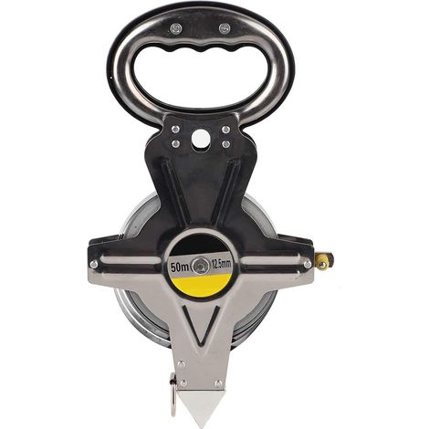 Ruban à mesurer, Ruban à mesurer en Acier Inoxydable 50M Ruban à mesurer rétractable Outil d'arpentage de Construction rétractable (1/5)