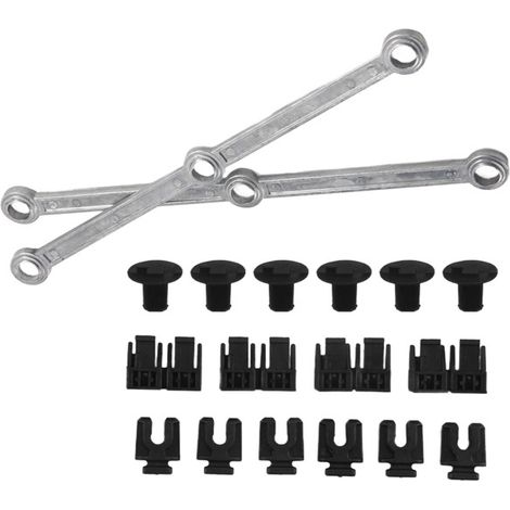 1 kit de réparation de bielle de collecteur d'admission automobile en aluminium argenté (1/5)