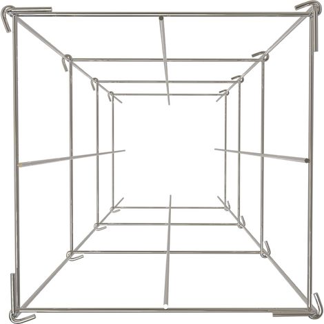 Mophorn Tomatenkäfige, 30 x 30 x 117 cm, 10er-Pack quadratische Pflanzenstütztürme, silberfarbener PVC-beschichteter Stahl zum Klettern von Gemüse, Obst und Blumen