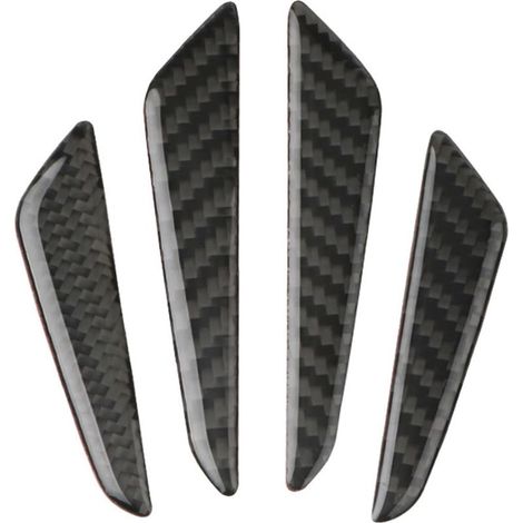 4 pcs Noir Fiber De Carbone Auto Porte Bosse Protecteur Autocollant pour Voiture SUV Camionnette (1/5)