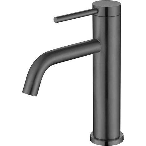 Mitigeur de lavabo, inox, gris, pour vasque et meuble-lavabo (1/5)