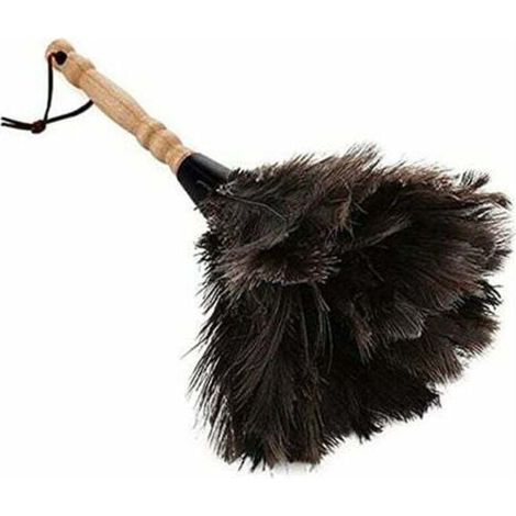 Plumeau pour la maison et le bureau, plumes d'autruche, plumeau en plumes d'autruche, plumes d'autruche naturelles, 33,5 (1/4)