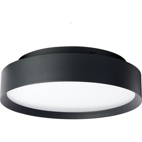 Plafonnier MILA 1 35cm 3000K 30W 2850lm rond noir mat - EUROPOLE - 34802