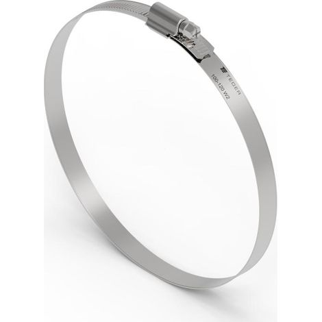 Morsetto rinforzato 100-120 vite senza fine (morsetto W2 - acciaio inox) larghezza 12 mm teger (venduto in confezioni da 10) (1/3)