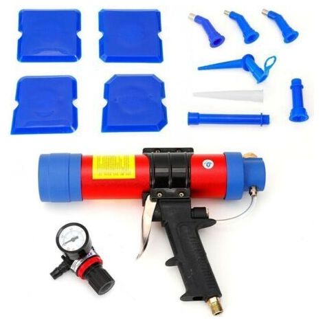 Cartouche d'air chaud comprimé 310 ml, distributeur pneumatique, pistolet à silicone, pistolet à calfeutrer, ensemble de pistolets à calfeutrer pour cadres en verre (1/5)