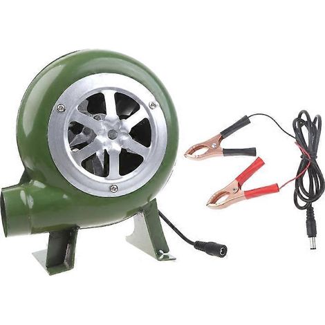 Souffleur d'air 12 V 5,5 x 2,1 mm pour barbecue, pique-nique, camping, allume-feu à charbon - 40 W (1/5)
