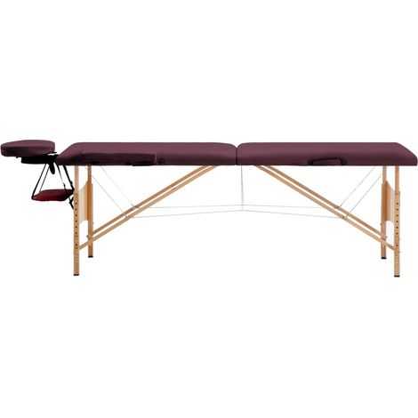 Table de massage pliable 2 zones Violet vin CFW334081 (1/5)
