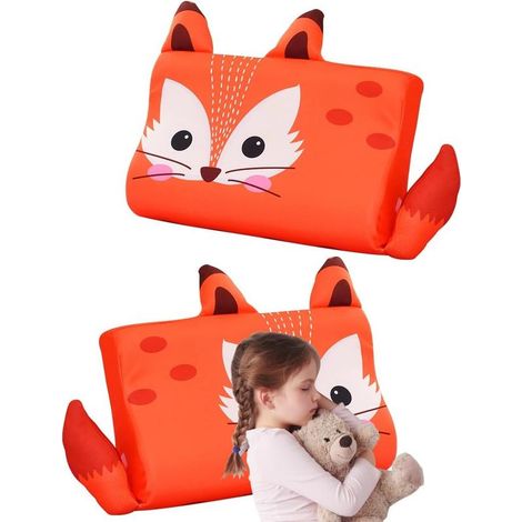 Schlummerkids Coussin pour Enfant, Oreiller Enfant, Confortable, Détachable, Coussin pour Enfant pour Enfants à partir de 3 Ans, 45 x 27 cm(Renard) (1/5)