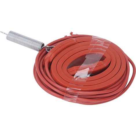 Courroie chauffante silicone souple imperméable fil alliage nickel-chrome bande chauffante caoutchouc silicone pour tuyauterie 40W 220V (1/5)