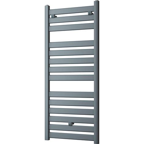Capri - Anthracite Towel Radiator - H1147mm x W500mm - Straight (1/3)