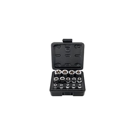 Jeu de douilles E Torx 14 pièces, ensemble combiné d'outils de réparation automobile E4-E24