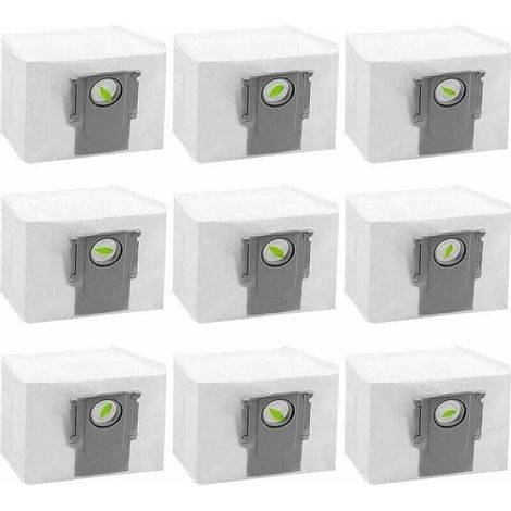 Dust bag for Roborock S7 MaxV Ultra/S7 Pro Ultra/Q5/Q5+/Q5+ Plus/Q7/Q7+/Q7 Max/Q7 Max+ Robot vacuum cleaner accessories, large capacity replacement disposable vacuum bag (9 bags) (1/4)
