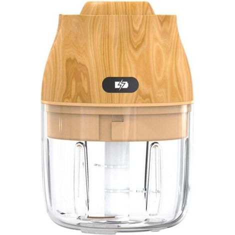 Hachoir à viande électrique étanche IPX5 250 ml et hachoir à viande à grains de bois avec lame en acier inoxydable, adapté à la cuisine et au hachoir à viande avancé pour les légumes et les fruits-DOU
