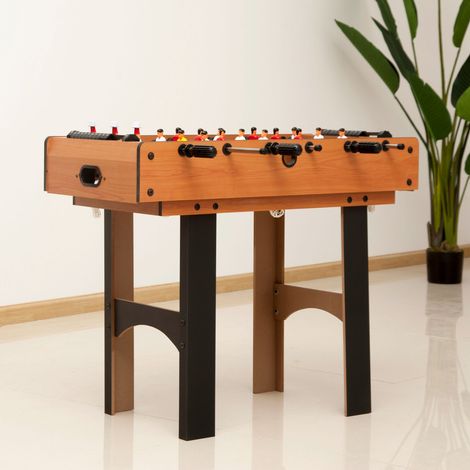 Table multifonctionnelle 4 en 1 : baby-foot, billard, air hockey, ping-pong, avec accessoires en bois, 92 x 78 x 80 cm (L x l x H) (1/5)