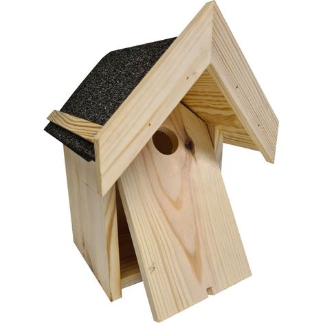 Nistkasten für Wildvögel 26 x 19,5 cm Einflugloch Ø 2,8 cm natur VogelhÃ¤user (1/3)