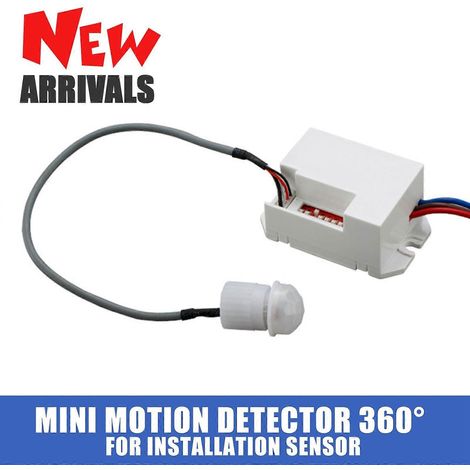 Mini détecteur de mouvement PIR pour installation 230V AC max. Capteur de mouvement 800W (1/5)