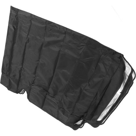 Swing Top Cover Imperméable Pare-Soleil Balanoire Protecteur pour Jardin Cour PatioNoir 3 Places 190x132x15cm (1/5)