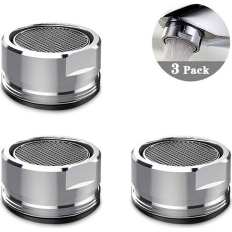 Mousseur robinet 3 pièces – Finition métal – Débit doux pour cuisine et salle de bain – Installation facile – Filtre en laiton chromé (1/5)