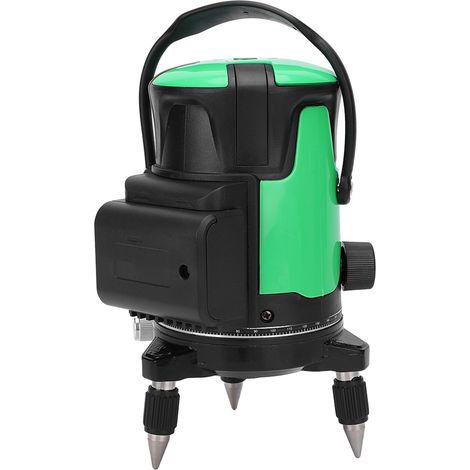 Automatischer, selbstnivellierender, um 360° drehbarer Laser mit 3 Linien (grüner Strahl), 100–240 V Wechselstrom (1/5)