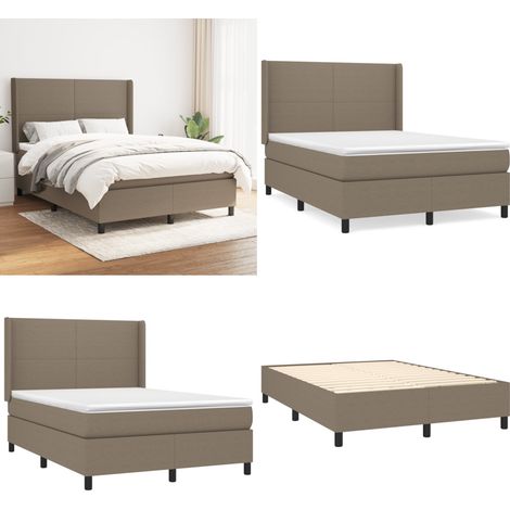 Boxspringbett mit Matratze Taupe 140x190 cm Stoff - Boxspringbett - Boxspringbetten - Home & Living (1/5)